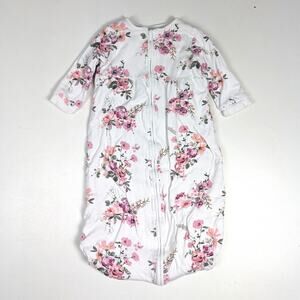 Next UK Baby Swaddle White Floral Baby Girls Sz 12-24m
